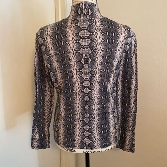 Rebecca Taylor Snake Print Design Top Animal Print Mob Wife Modern Boho - Picture 3 of 9